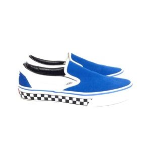 Vans Men's Classic slip on sneakers custom‎ Blue Devils size M 6.5 / W 8